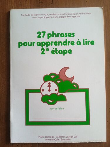 27phrases Pour Apprendre À Lire 2ème Étape