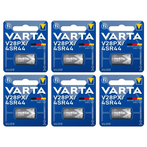 VARTA Lot de 6 Blisters de 1 Pile Silver 6,2V 4028 V28 PX 4SR44