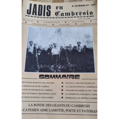 Jadis En Cambrésis N°35 De Mars 1987