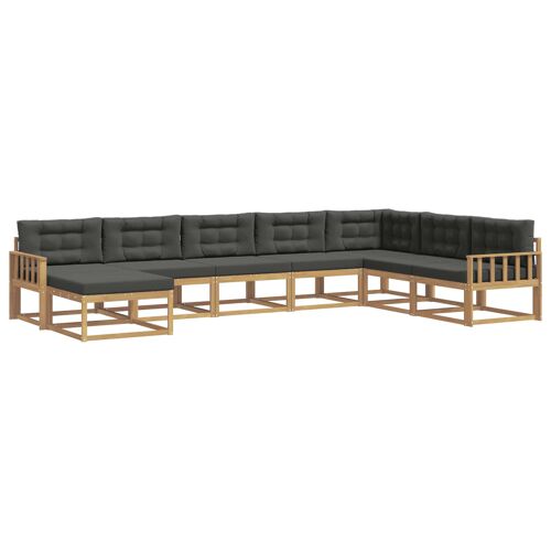 Vidaxl Ensemble De Canapés D'extérieur 8 Pcs Blanc Et Anthracite