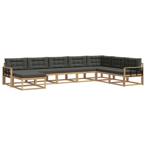 Vidaxl Ensemble De Canapés D'extérieur 8 Pcs Blanc Et Anthracite