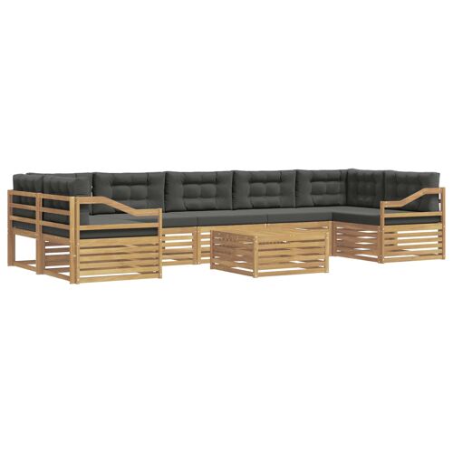 Vidaxl Ensemble De Canapés D'extérieur 8 Pcs Blanc Et Anthracite