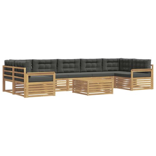 Vidaxl Ensemble De Canapés D'extérieur 8 Pcs Blanc Et Anthracite