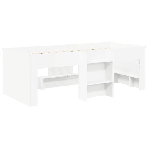 vidaXL Cadre de Lit Élevé pour Enfants 2 pcs Blanc 98,5 x 200 cm