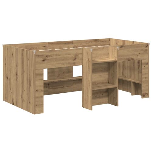 Vidaxl Cadre De Lit Élevé Pour Enfants 2 Pcs Chêne Artisanal