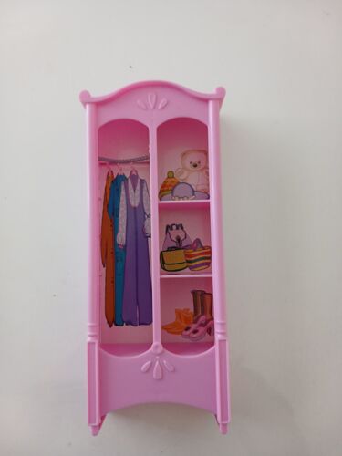 Garde-robe Penderie rose pour poupée (Barbie ou autre)