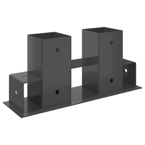 Aide à l'empilement de bois de chauffage 12 pcs Anthracite Acier