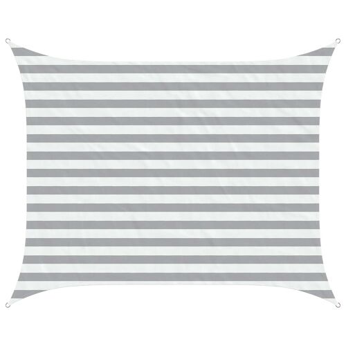 Vidaxl Voile D'ombre Gris Clair Et Blanc 2 X 2,5 M