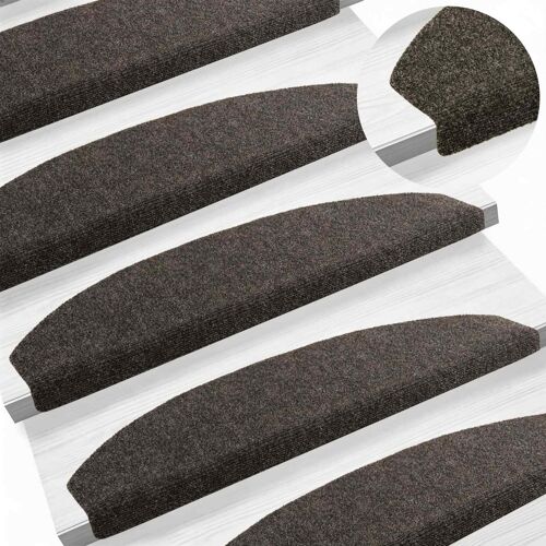 Vidaxl Tapis D'escalier Auto-Adhésifs 15 Pcs Anthracite