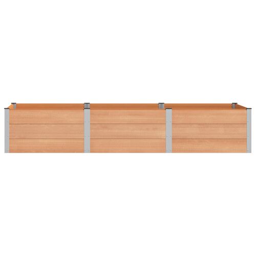 Vidaxl Jardinière Surélevée Marron 300 X 100 X 54 Cm Alu.