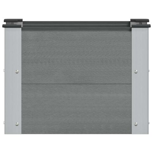Vidaxl Jardinière Surélevée Gris 50 X 30 X 36 Cm Alu.