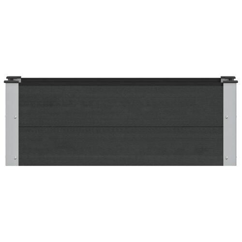 Vidaxl Jardinière Surélevée Noir 100 X 30 X 36 Cm Alu.