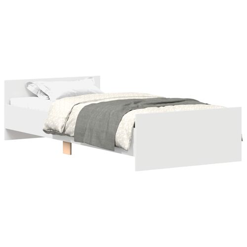 vidaXL Cadre de lit avec tête de lit Blanc 80 x 200 cm