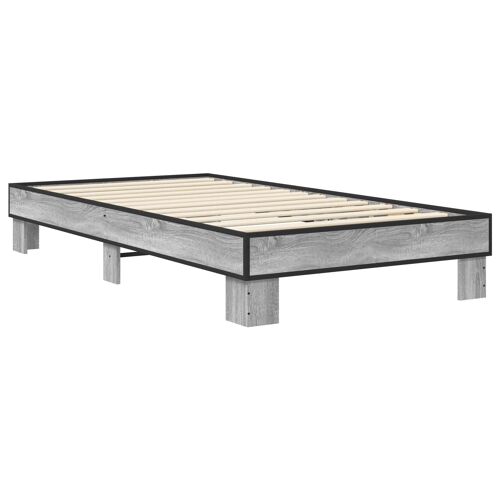 vidaXL Cadre de lit Sonoma gris 80 x 200 cm Bois d'ingénierie