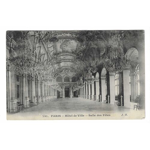 Carte Postale N°791 , Paris , Hôtel De Ville , Salle Des Fêtes , 25.7.11 ( 1911 )