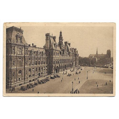 Carte Postale Paris..En Flanant , L'Hôtel De Ville , 25.11.20 ( 1920 )