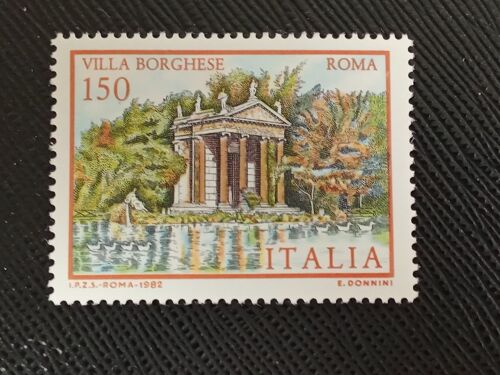 Timbre Italie Y T 1544 Villa Borghese, Rome 1982 (090410 )