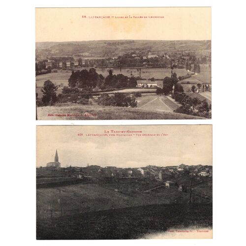 Cpa - Lot De 2 - Lafrancaise Vues Générales