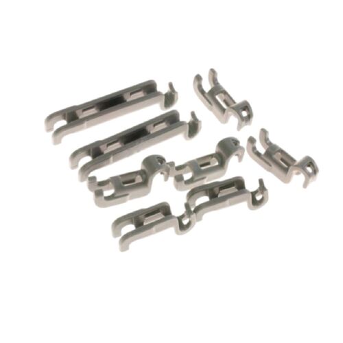 Clips fixation tiges rabattables panier inférieur x8 d'origine Lave-vaisselle (00611472 NEFF SIEMENS BOSCH GAGGENAU VIVA GORENJE BALAY CONSTRUCTA JUNKER PROFILO BLAUPUNKT KUPPERSBUSCH)