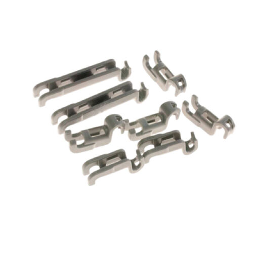 Clips fixation tiges rabattables panier inférieur x8 d'origine Lave-vaisselle (00611472 NEFF SIEMENS BOSCH GAGGENAU VIVA GORENJE BALAY CONSTRUCTA JUNKER PROFILO BLAUPUNKT KUPPERSBUSCH)