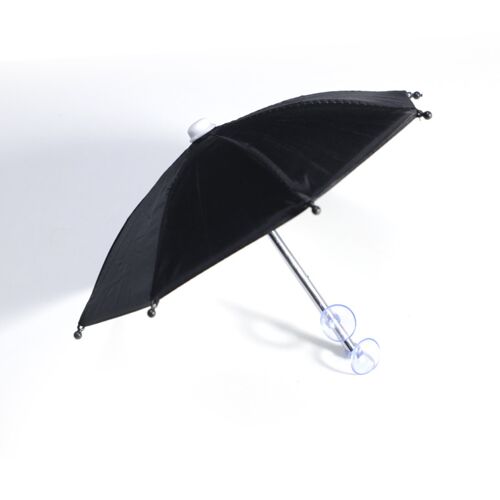 Pare-soleil mini pour téléphone de voiture avec ventouse puissante, tissu titane-argenté anti-UV et col de cygne tout métal