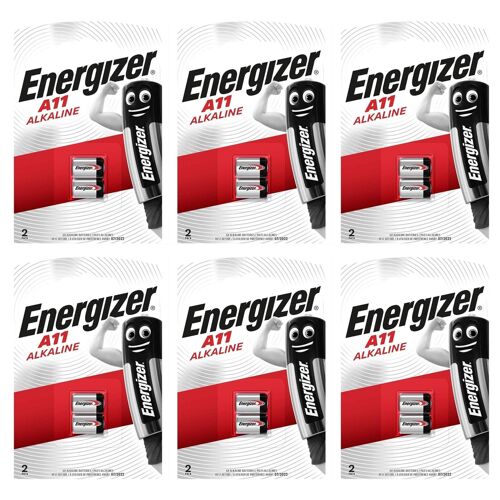 ENERGIZER Lot de 6 Blisters de 2 piles Alcaline A11 / E11A / L1016 6V
