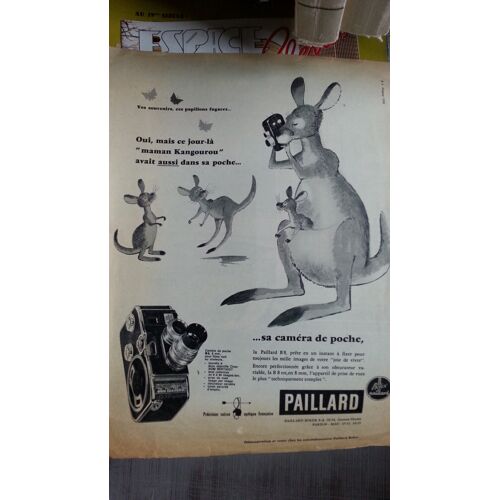 Grande Publicité Papier: Caméra De Poche Paillard, Parue Dans La Presse En 1958