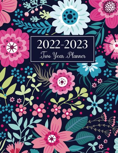 2022-2023 Two Year Planner: Flower Watecolor Cover | 2 Year Calendar 2022-2023 Monthly | 24 Month Schedule Agenda Planner With Holiday | Personal Or Business Appointment Book | | Large 8.5 X 11