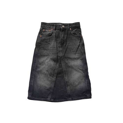 Jupe Longue Noir Gris 8 Ans