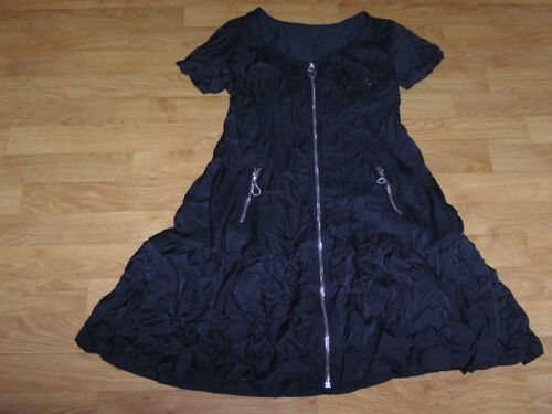 Robe Cop Copine Noire, Effet Froissé Taille S Tbe