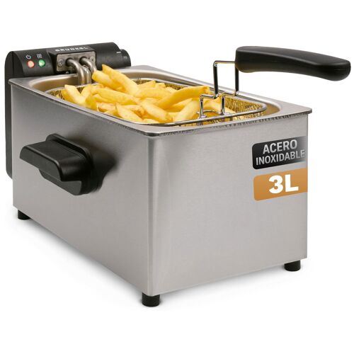 Grunkel FRYPRO-3SS friteuse Unique 3 L Autonome 2000 W Acier inoxydable