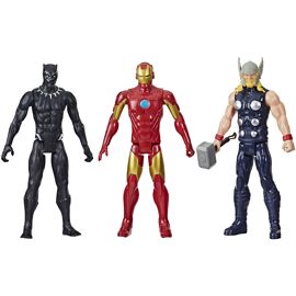 Marvel Avengers Titan Hero Series Pack de 3 Black Panther Thor Iron Man