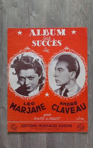 Recueil Partitions André Claveau Et Léo Marjane Années 40