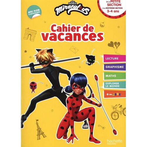 Cahier De Vacances Miraculous - De La Petite Section À La Moyenne Section