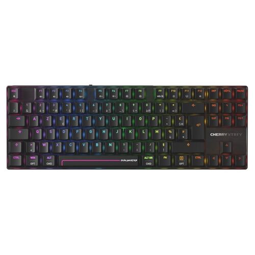 CHERRY XTRFY MX 8.2 PRO - Clavier - TMR - 80% - TKL - backlit - sans fil - Bluetooth 5.3, 2.4 GHz, USB - AZERTY - Français - commutateur : CHERRY MK Crystal - noir