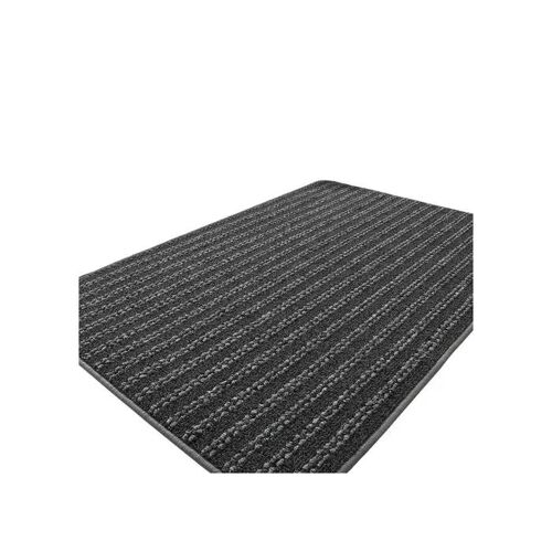 Paillasson Antidérapant Dexi 60x90 Cm - Tapis D'entrée Anthracite/Noir En Polypropylène, Profil Bas