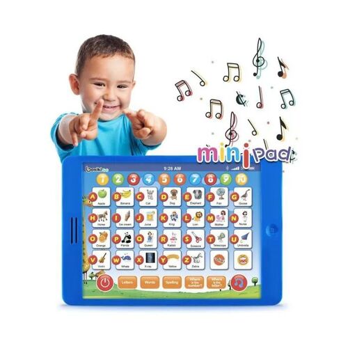 Tablette éducative enfants Boxiki Kids Apprendre l¿anglais 6 jeux lettres chiffres mots orthographe portable dès 3 ans noir et
