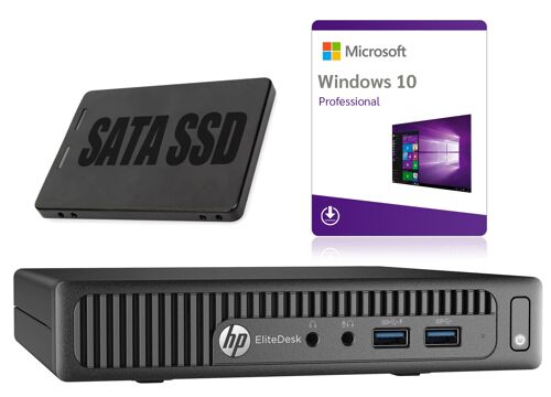 Ordinateur miniature HP EliteDesk 705 G3 Mini AMD PRO A10-8770E 8Go 128Go SSD Win10Pro Classe A