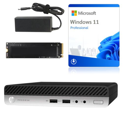 Ordinateur miniature HP ProDesk 400 G4 Desktop Mini PC i3-8100T 8Go 256Go SSD W11P Classe A