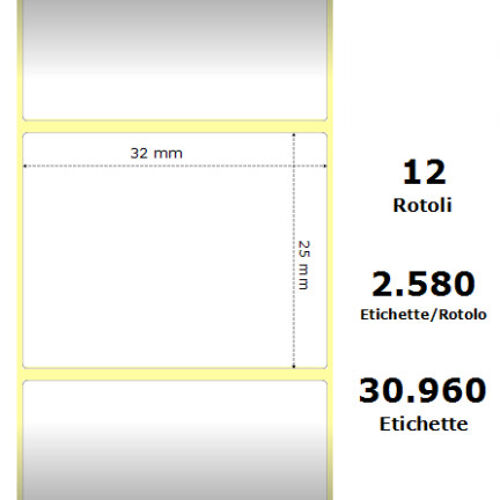 Compatible Label & Ribbon ZE800261-105 White pour Zebra