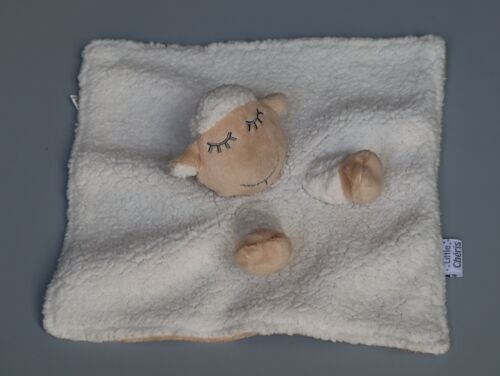 Doudou mouton Little Chéris plat blanc beige