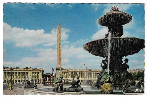 Carte Postale Paris , Place De La Concorde , 1964