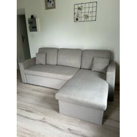 Canapé D'angle Convertible/ Réversible Avec Coffre "alain" - 3 Places - Gris Clair