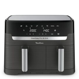 MOULINEX EZ905B20-RA RECONDITIONNÉ Dual Easy Fry & Grill, 8.3L, Air fryer, Noir