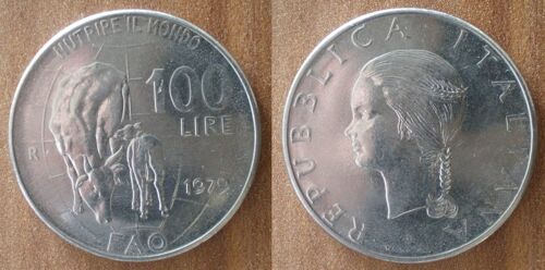 Italie 100 Lire 1979 Fao Piece Lires Italia Italy