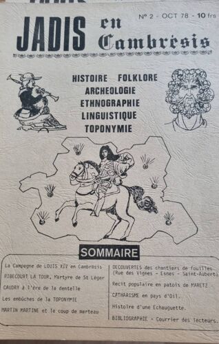 Jadis En Cambrésis N°2 De Octobre 1978