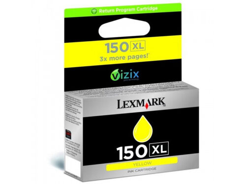 Lexmark Cartridge No. 150XLA - À rendement élevé - jaune - original - cartouche d'encre LCCP - pour Lexmark Pro715, Pro915, S315, S415, S515