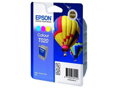 Epson T020 - Couleur (cyan, magenta, jaune) - original - cartouche d'encre - pour Stylus Color 8³, 880, 880 Transparent, 880i