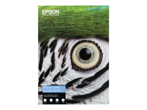 Epson Fine Art Smooth - Coton - mat - 490 microns - naturel - A4 (210 x 297 mm) - 300 g/m² - 25 feuille(s) papier chiffon - pour SureColor SC-P20000, P600, P6000, P700, P7000, P800, P8000, P900, P9000