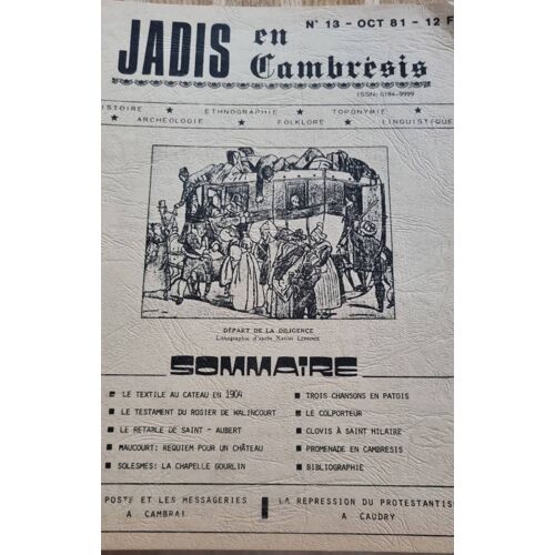 Jadis En Cambrésis N°13 De Octobre 1981